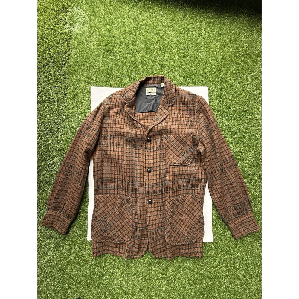 Vintage Regent's Park Mercedes 100% Worsted Wool Plaid Hunting Shirt M